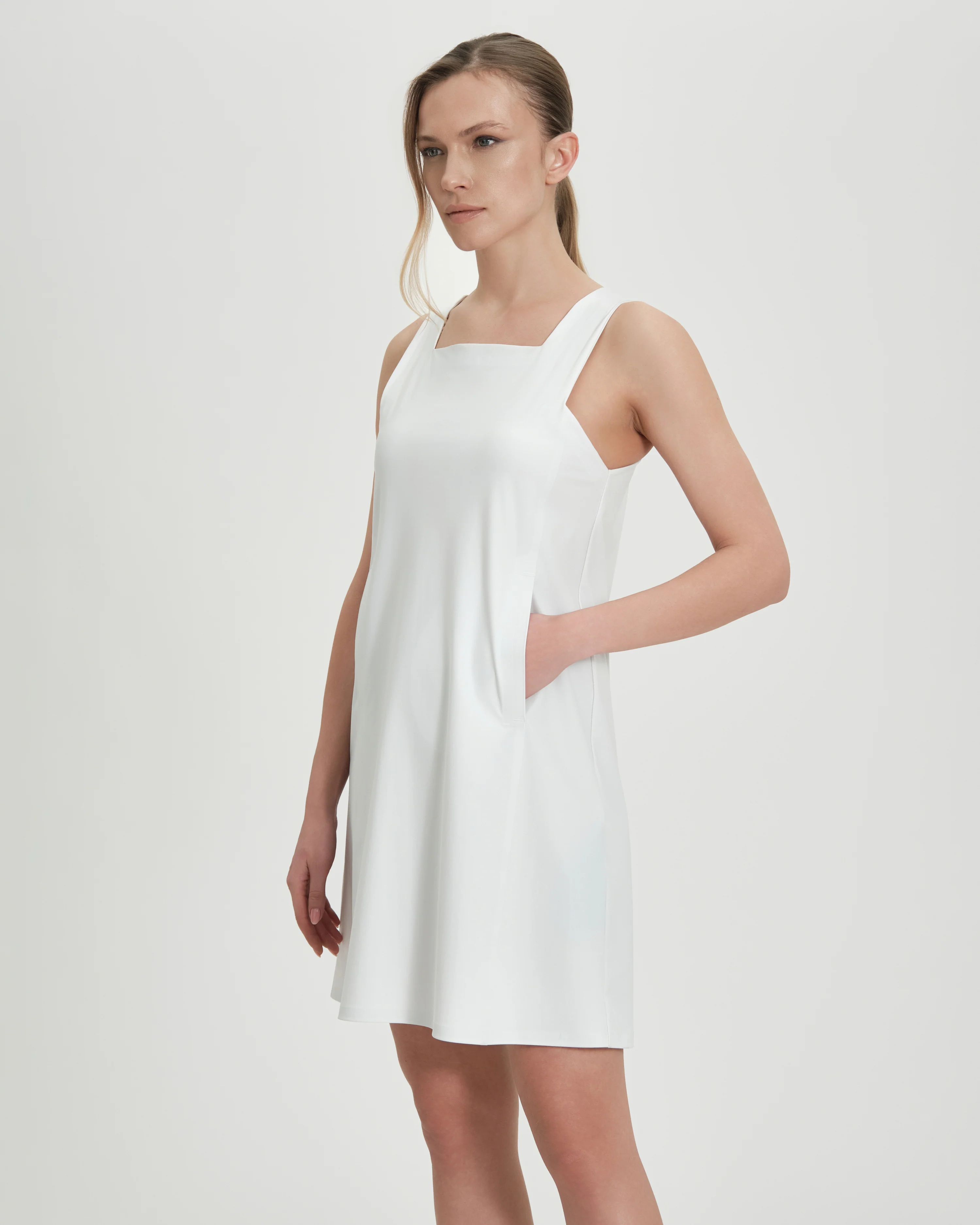 Vestito donna SUNS Acquamarina con scollo quadrato - Image 6